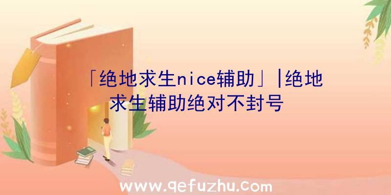 「绝地求生nice辅助」|绝地求生辅助绝对不封号